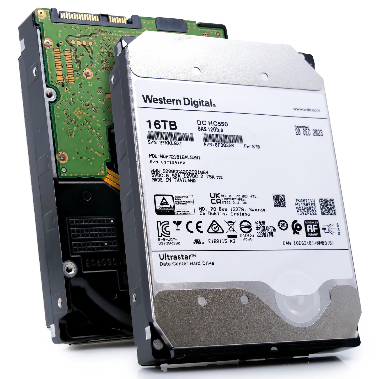 WD Ultrastar DC HC550 16TB SAS 12Gb/s Hard Drive - WUH721816AL5201