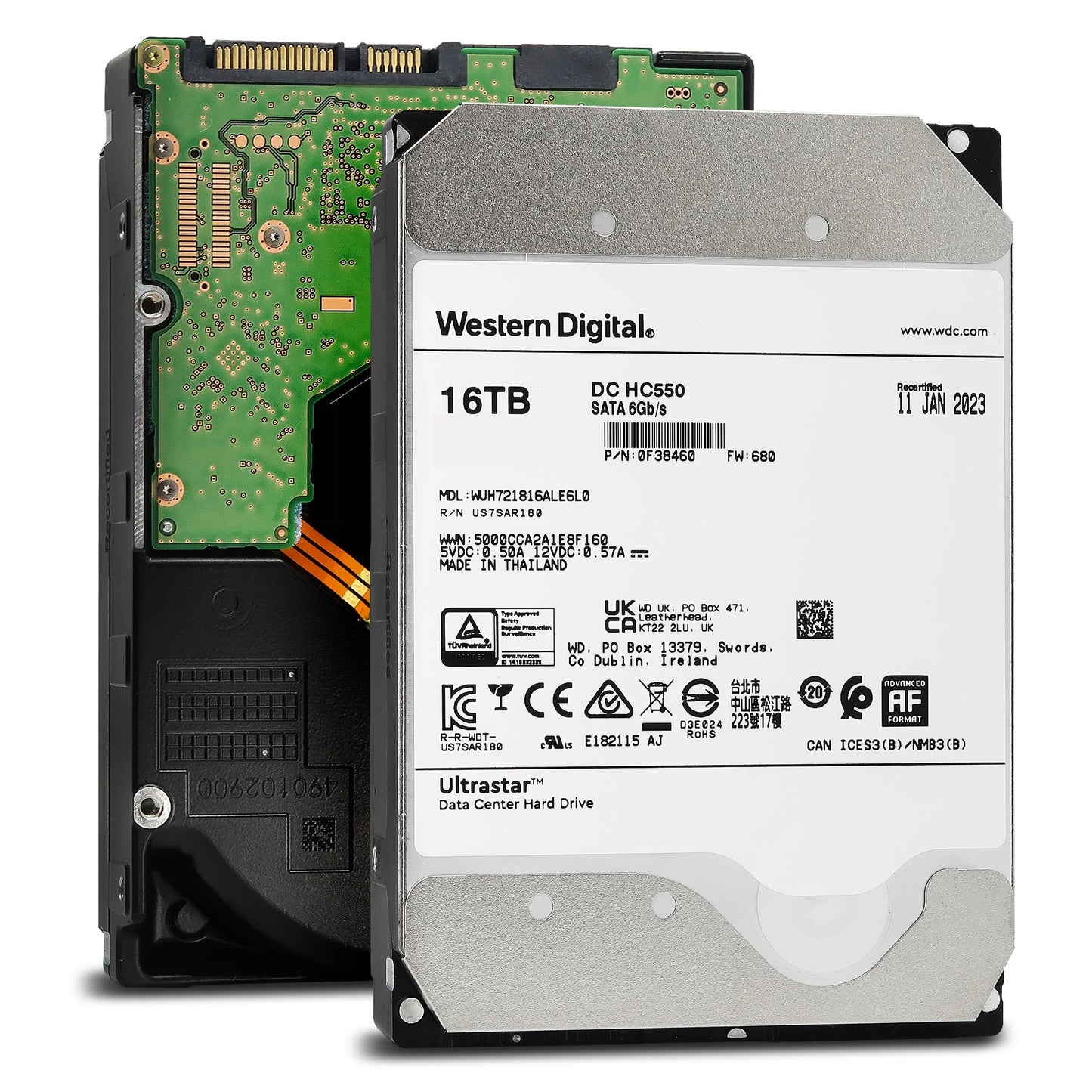 WD Ultrastar DC HC550 16TB SATA 6Gb/s Hard Drive - WUH721816ALE6L0