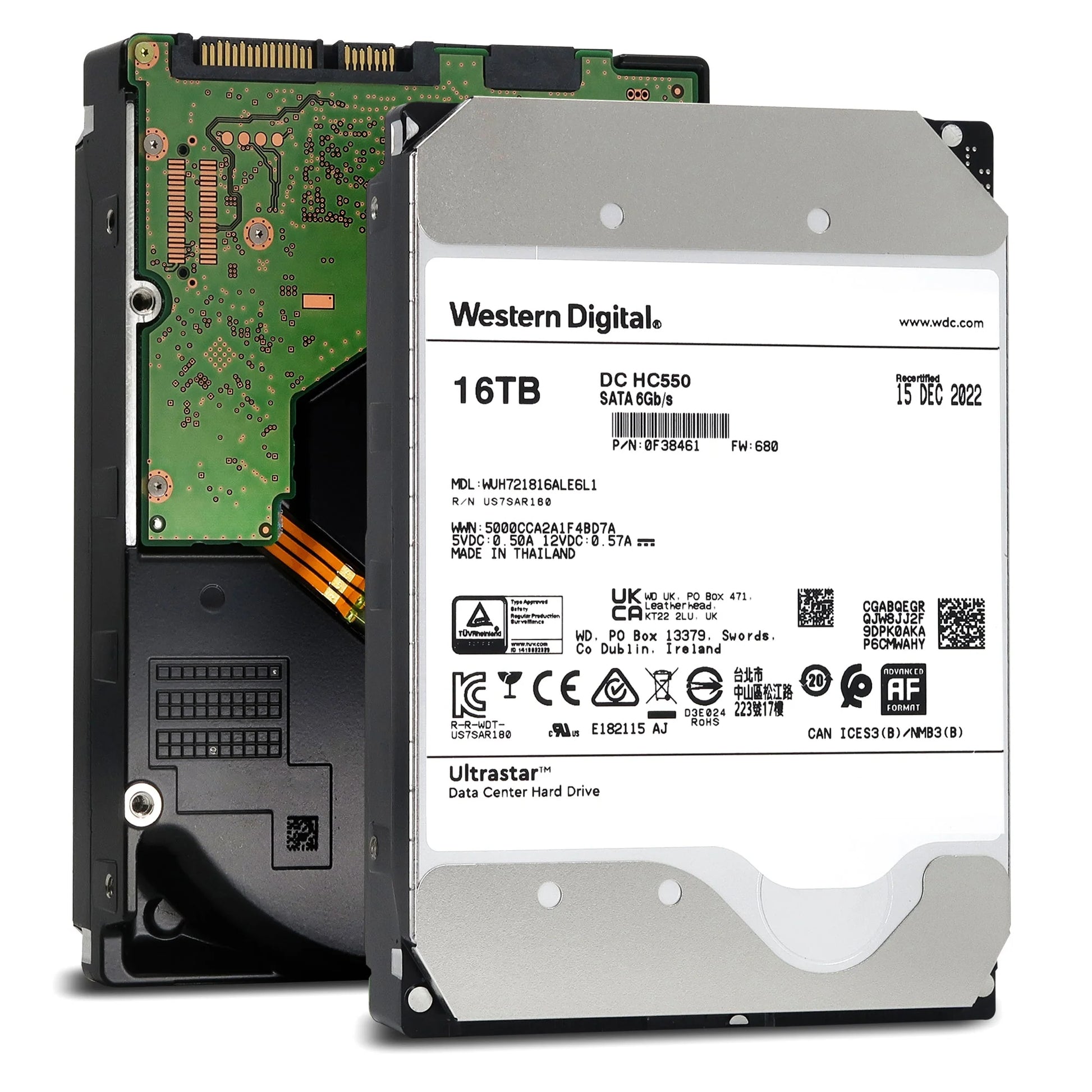 WD Ultrastar DC HC550 16TB SATA 6Gb/s Hard Drive - 0F38461