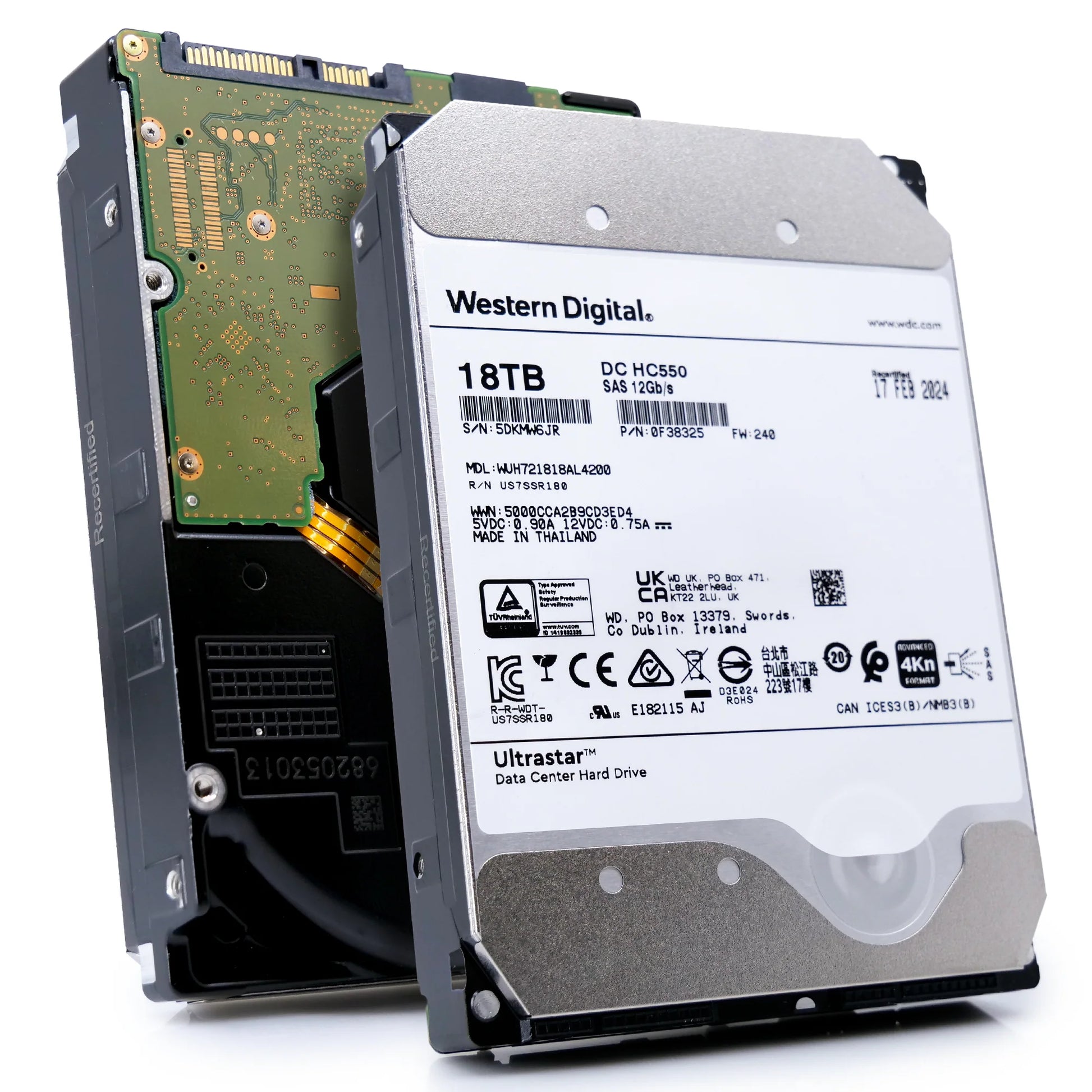 WD Ultrastar DC HC550 18TB SAS 12Gb/s Hard Drive - 0F38325