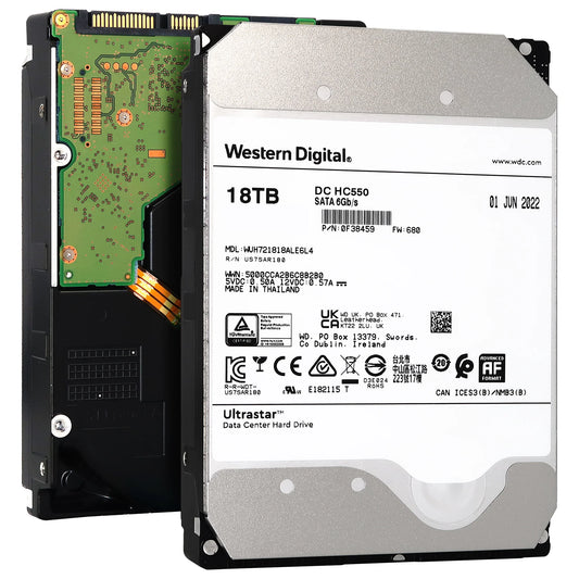 WD Ultrastar DC HC550 18TB SATA 6Gb/s Hard Drive - WUH721818ALE6L4