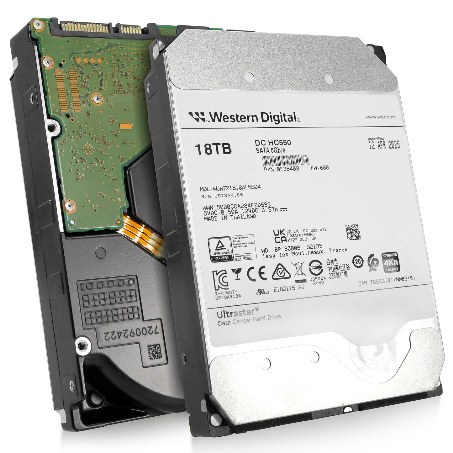 WD Ultrastar DC HC550 18TB SATA 6Gb/s Hard Drive - 0F38414