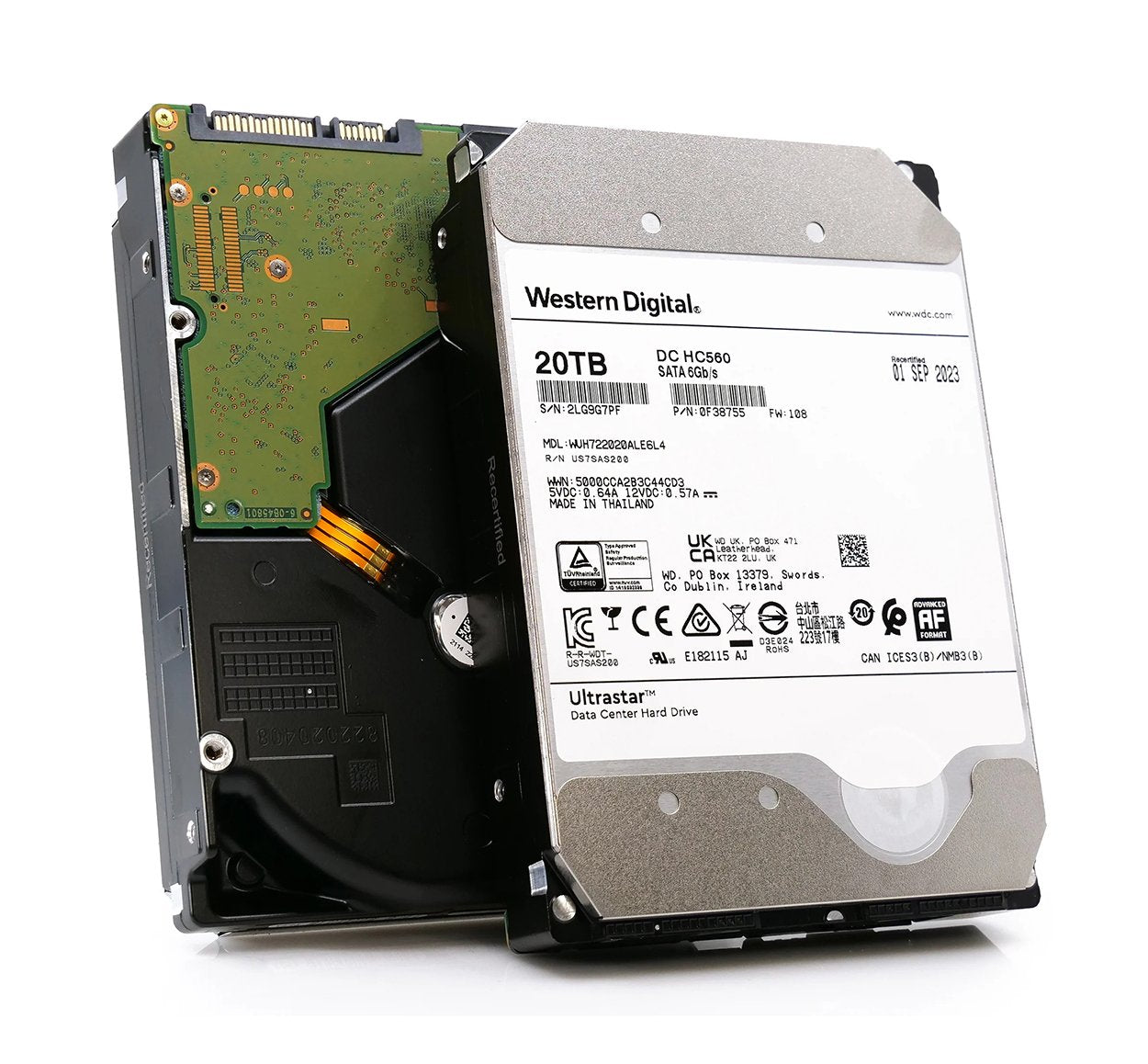 WD Ultrastar DC HC560 20TB SATA 6Gb/s 3.5-inch Internal Hard Drive - 0F38755