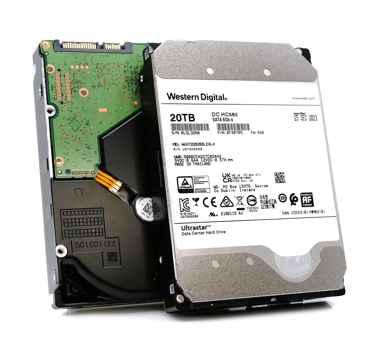 WD Ultrastar DC HC560 20TB SATA 6Gb/s 3.5-inch Internal Hard Drive - 0F38785