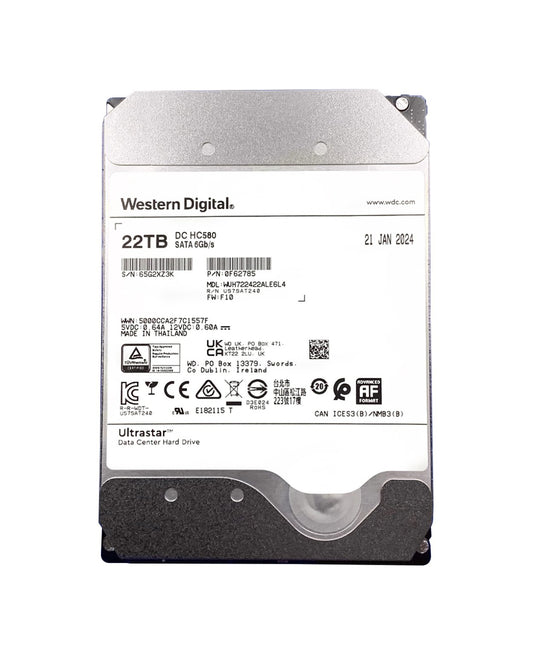 WD Ultrastar DC HC580 22TB SATA 6Gb/s 3.5-inch Internal Hard Drive - 0F62785