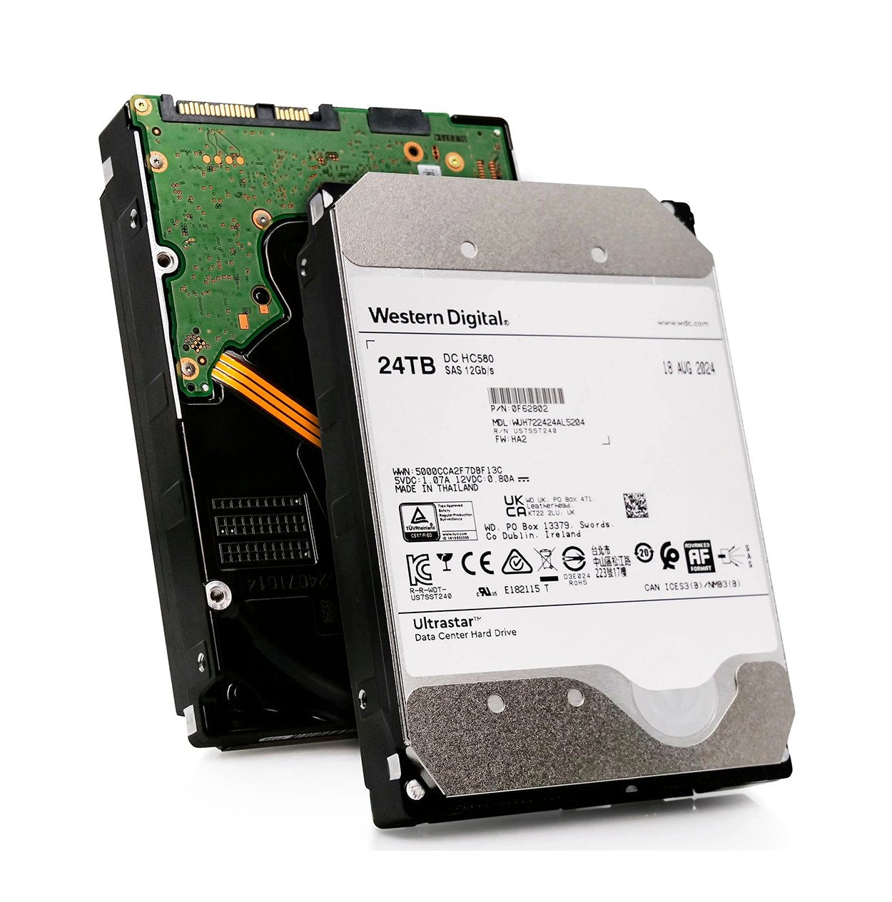 WD Ultrastar DC HC580 24TB SAS 12Gb/s 3.5-inch Internal Hard Drive - WUH722424AL5204