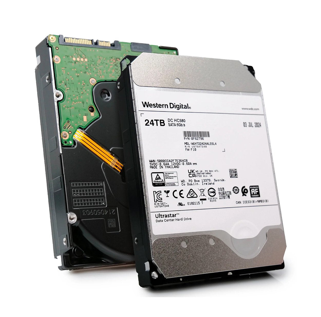 WD Ultrastar DC HC580 24TB SATA 6Gb/s 3.5-inch Internal Hard Drive - WUH722424ALE6L4