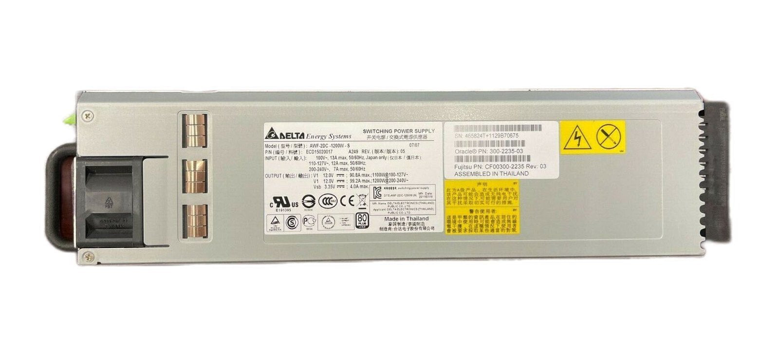 Delta 1200-Watts Power Supply - AWF-2DC-1200W-S