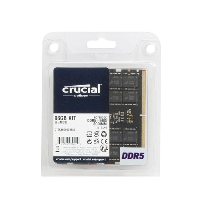 Crucial 96GB Laptop Memory - CT2K48G56C46S5