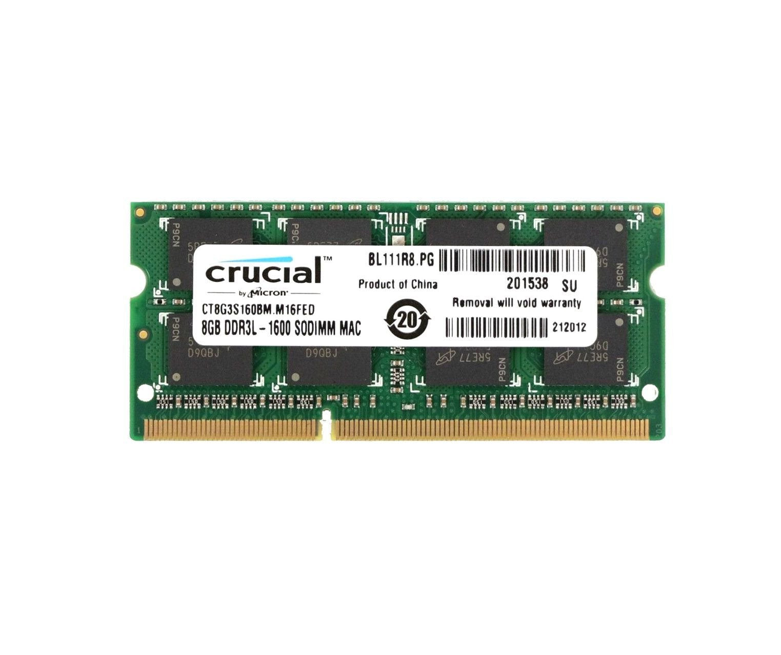 Crucial 8GB Laptop Memory Module - CT8G3S160BM.M16FED