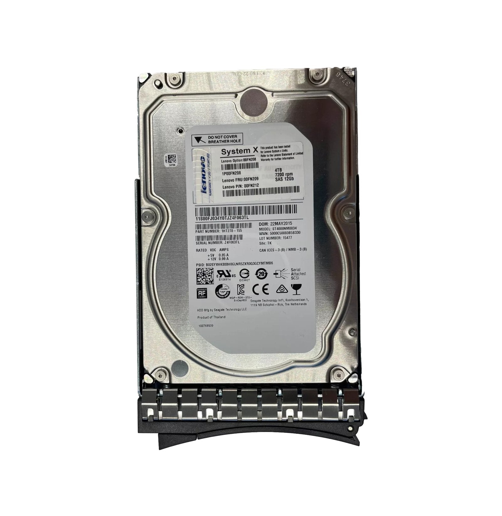 Lenovo 4TB SAS 12Gb/s Hot Swap Nearline 7200RPM (5 - 00FN212