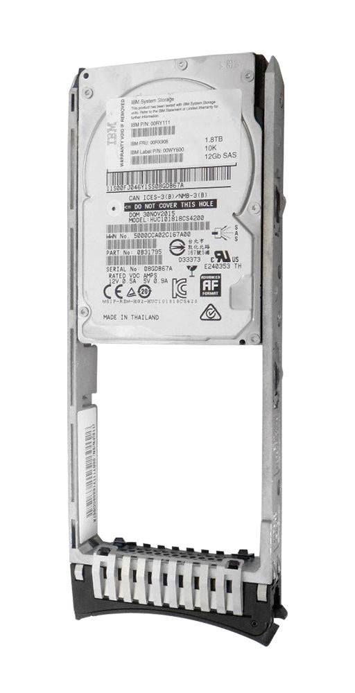 IBM 1.8TB 10000RPM SAS 12Gbps 128MB Cache (4K) 2.5 - 00WY600