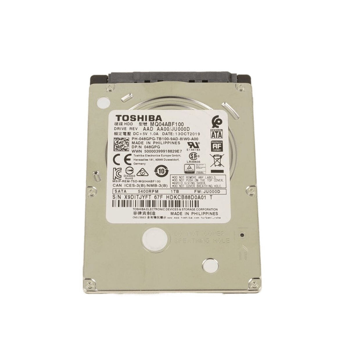 Dell 1TB SATA 6Gb/s 5400RPM 2.5-inch Internal Hard - 048GPG