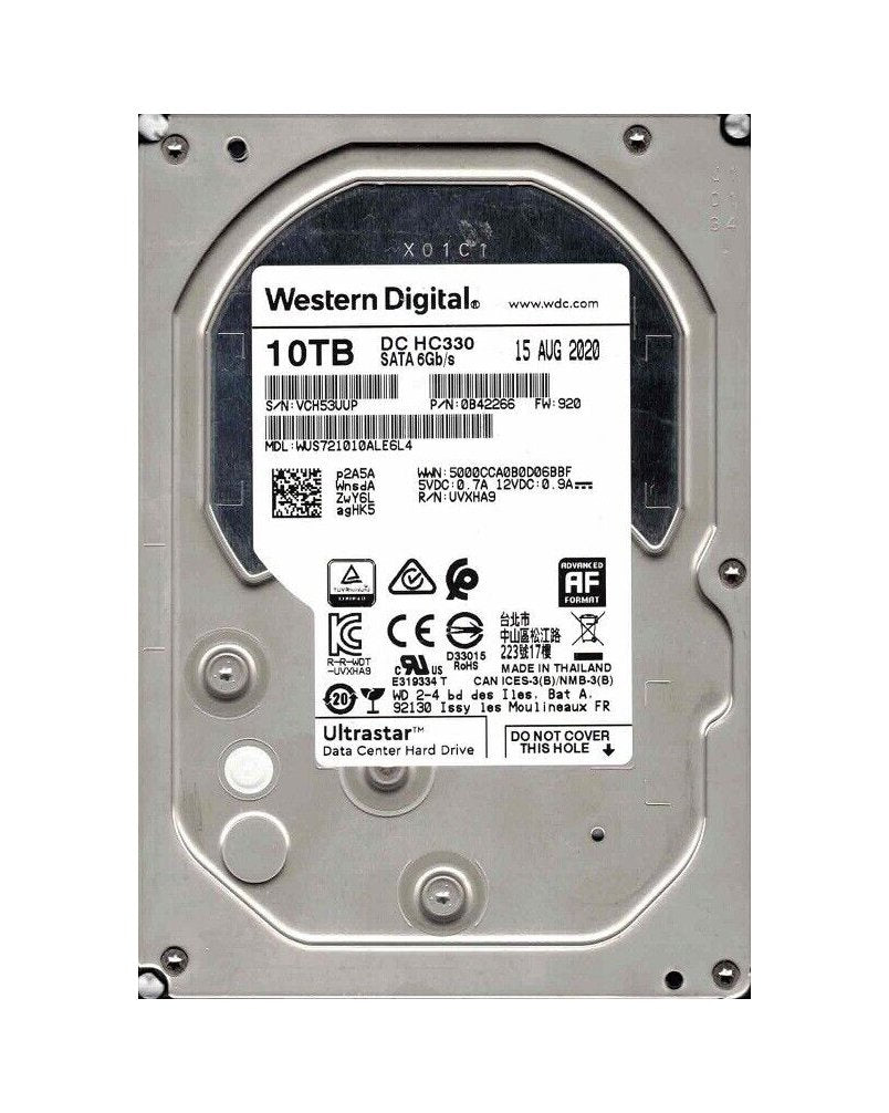 Western Digital Ultrastar DC HC330 10TB SATA 6Gb/s - 0B42266