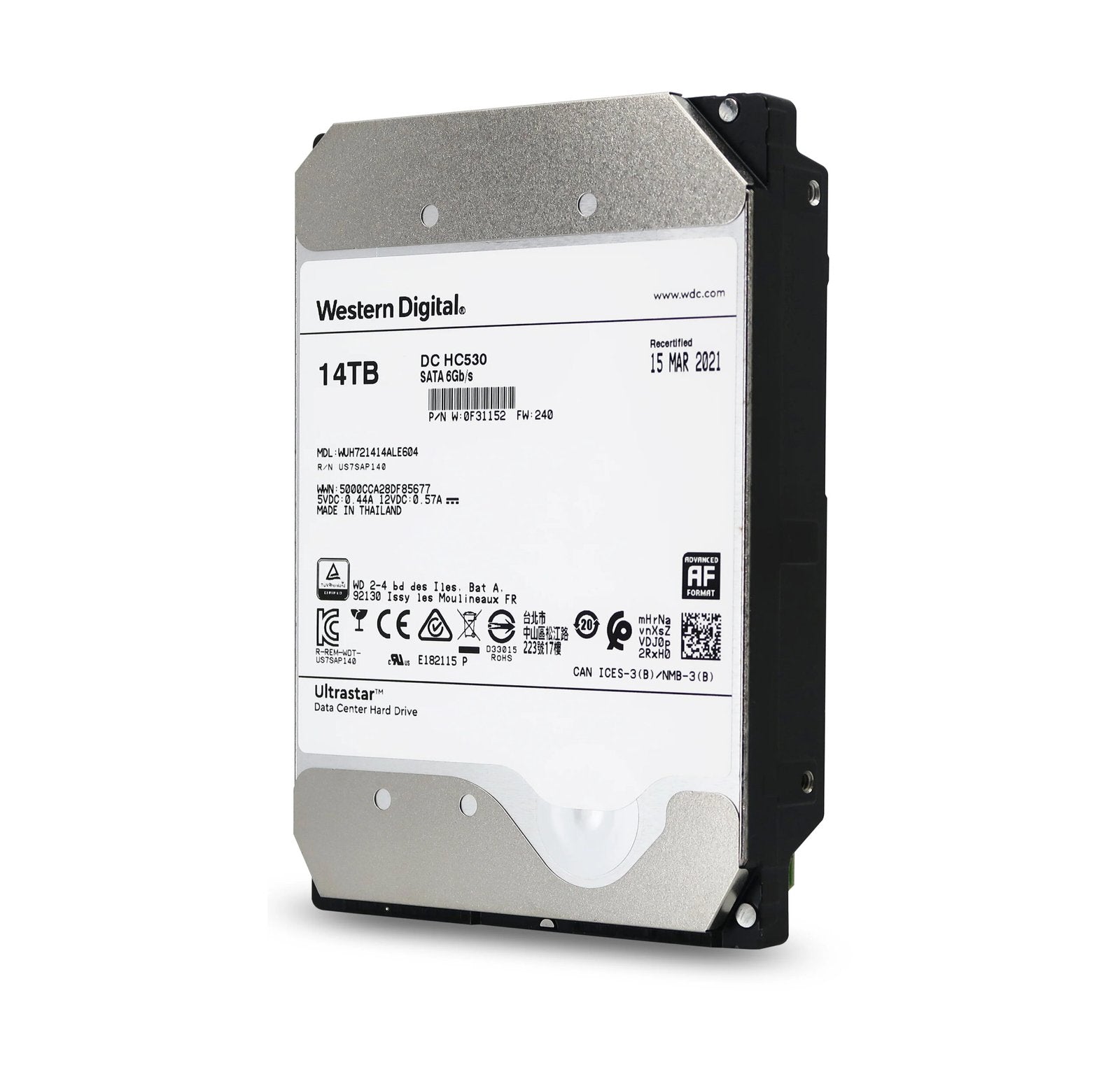 WD HGST Ultrastar DC HC530 14TB SATA 6Gb/s 7200RPM - 0F31156