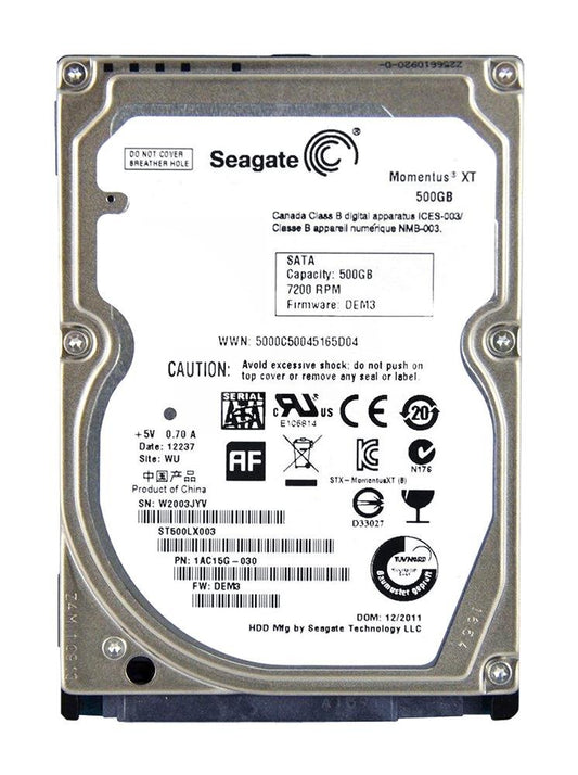 Seagate Momentus XT 500GB 7200RPM 32MB Cache SA - 1AC15G-030