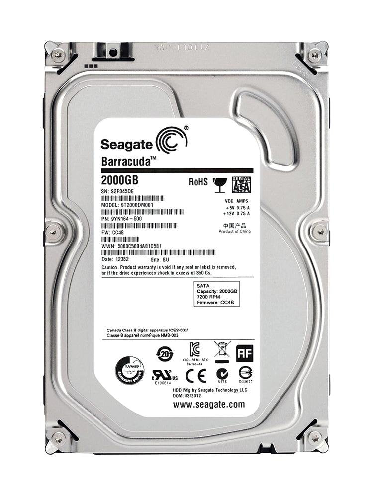 Seagate Barracuda 2TB 7200RPM SATA 6Gbps 64MB C - 1ER164-501