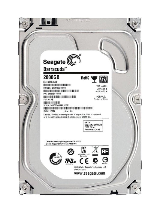 Seagate Barracuda 2TB 7200RPM SATA 6Gbps 64MB C - 1ER164-501