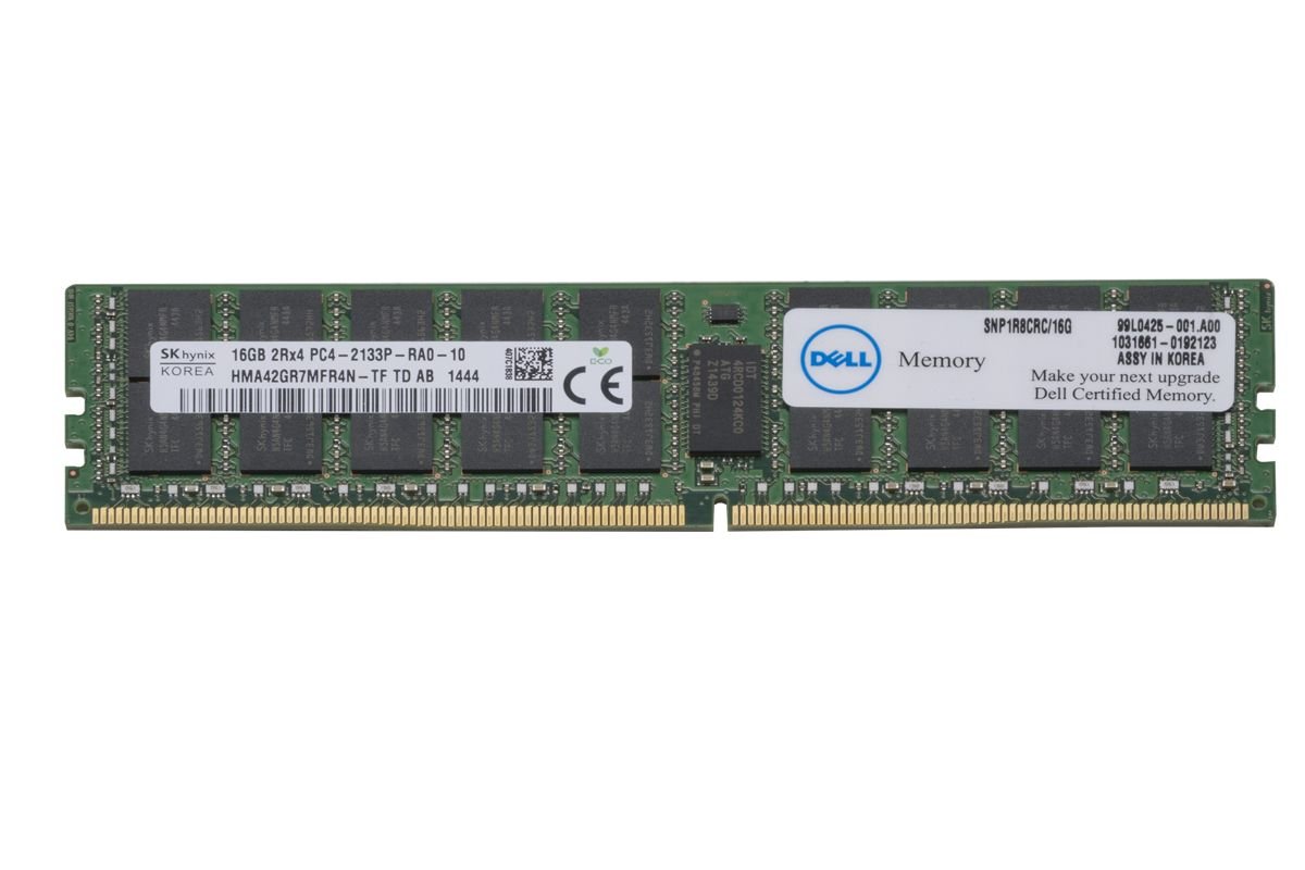 Dell 16GB 2133MHz DDR4 PC4-17000 ECC Registered CL15 - 1R8CR