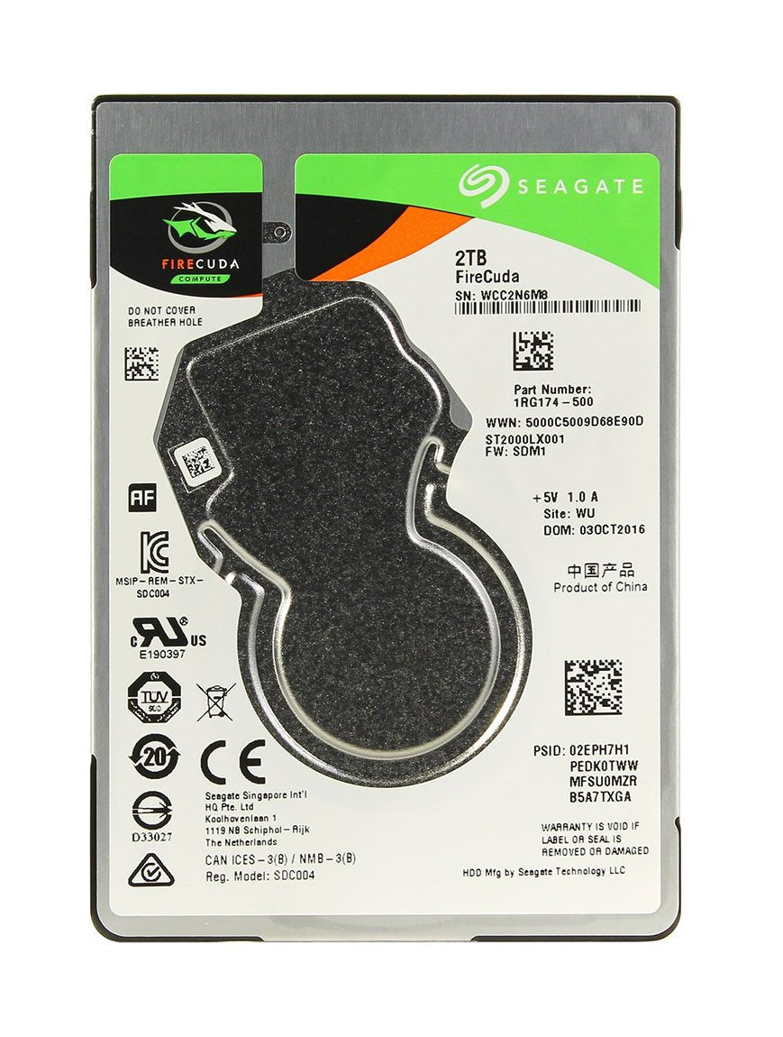 Seagate FireCuda Gaming 2TB SATA 6Gb/s 5400RPM - 1RG174-500
