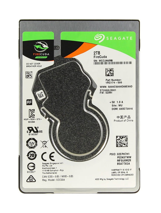 Seagate FireCuda Gaming 2TB SATA 6Gb/s 5400RPM - 1RG174-500