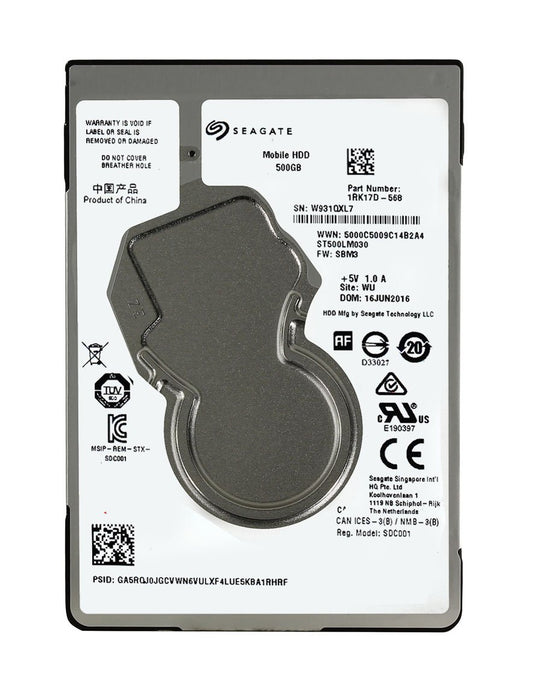 Seagate BarraCuda 500GB 5400RPM 128MB Cache SAT - 1RK17D-568