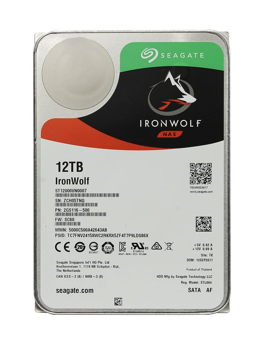 Seagate IronWolf 12TB 7200RPM 256MB Cache SATA - 2GS116-500