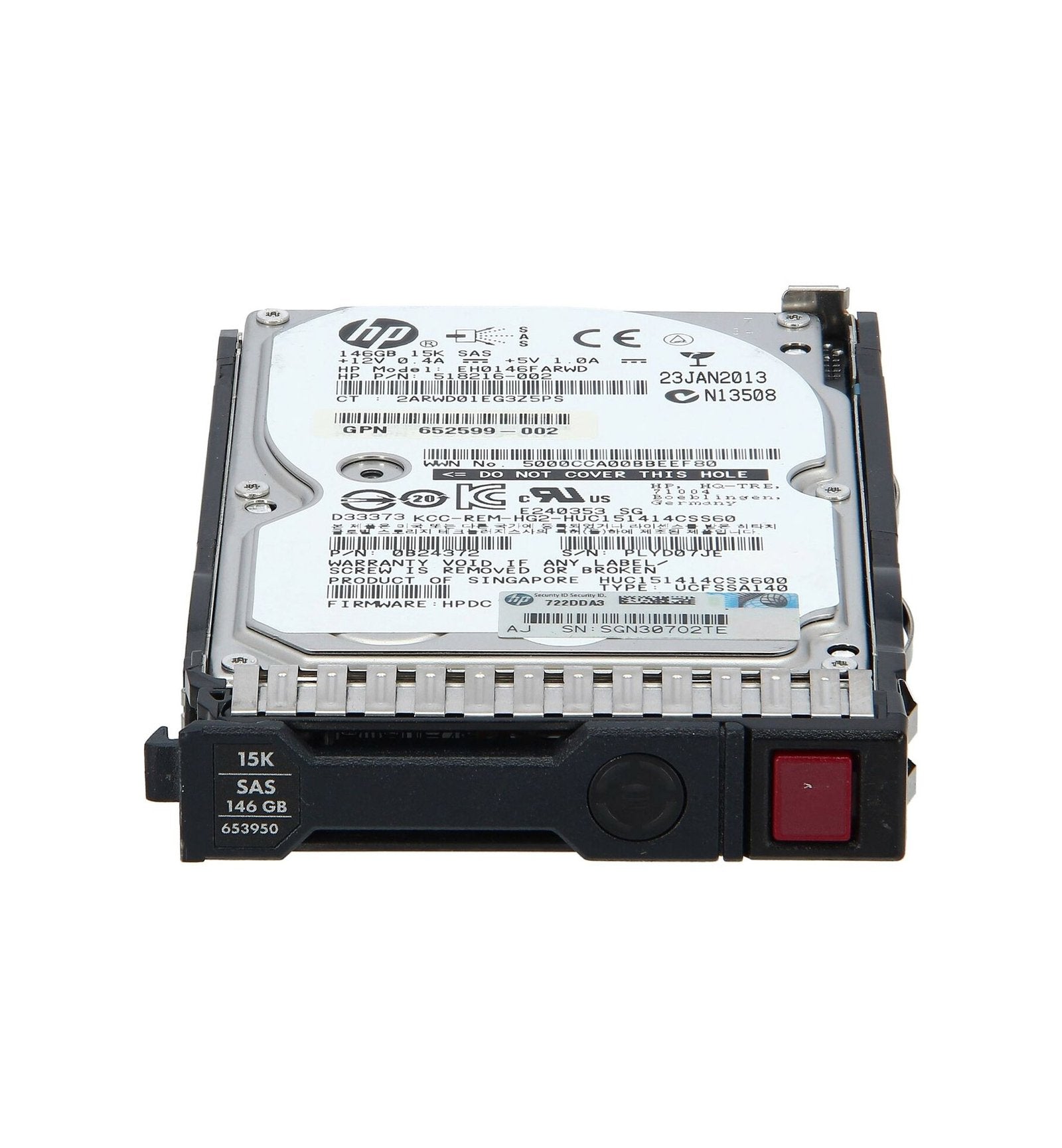 HP 146GB SAS 6Gb/s Hot Swap 15000RPM 2.5-inch I - 652605-B21