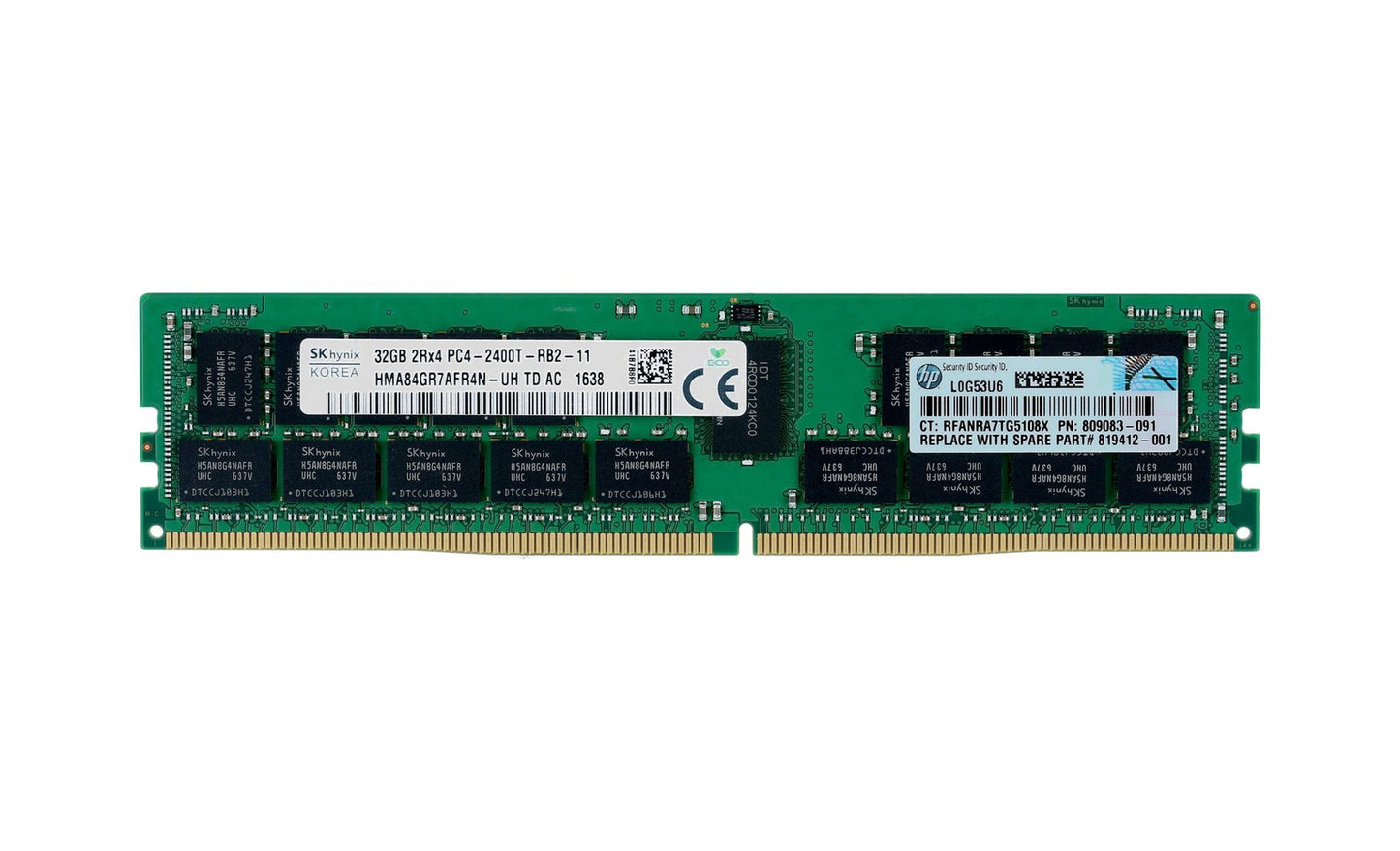 HPE 32GB 2400MHz DDR4 PC4-19200 ECC Registered - 805351-B21