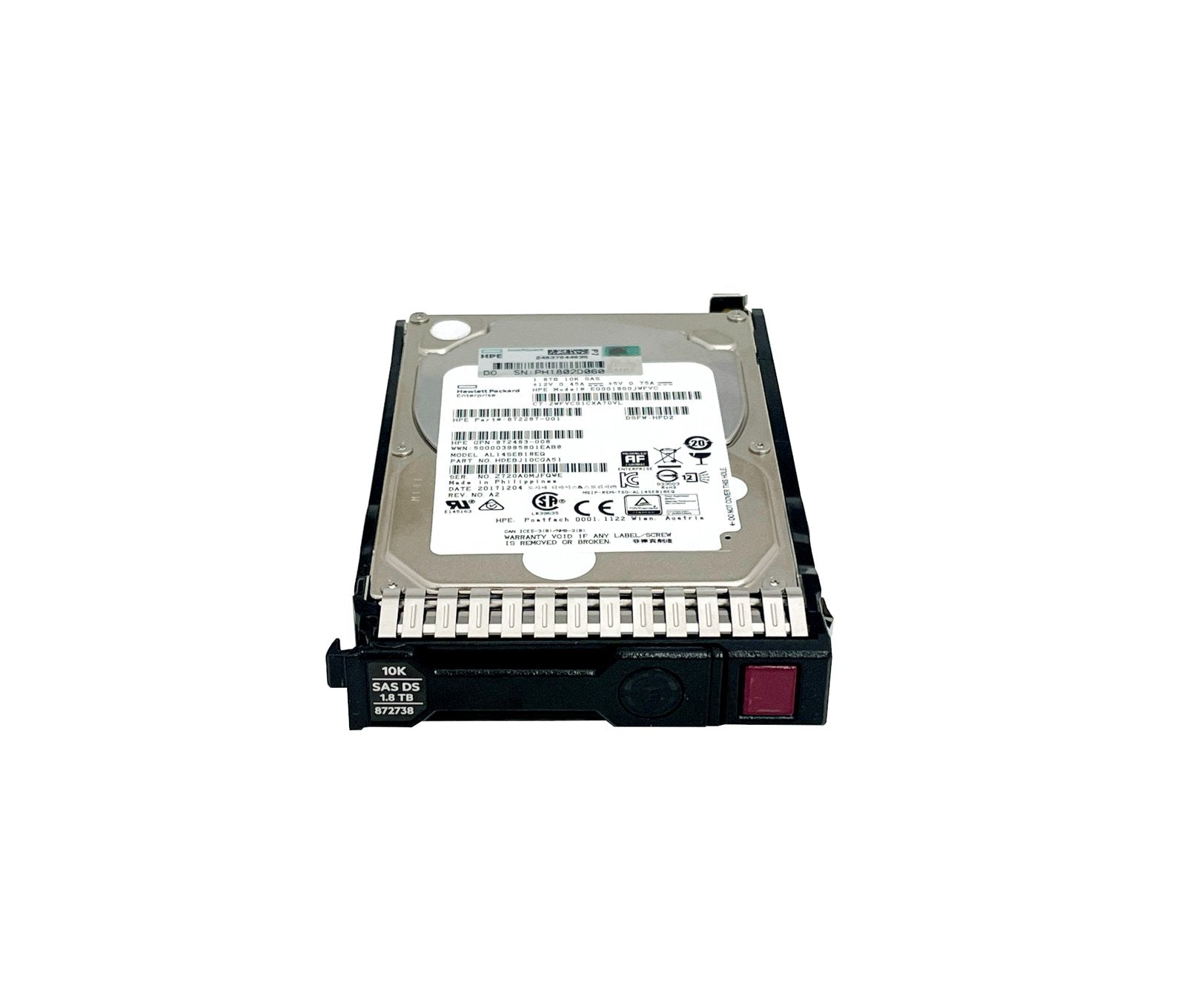 HPE 1.8TB SAS 12Gb/s Hot Swap Digitally Signed - 872738-001