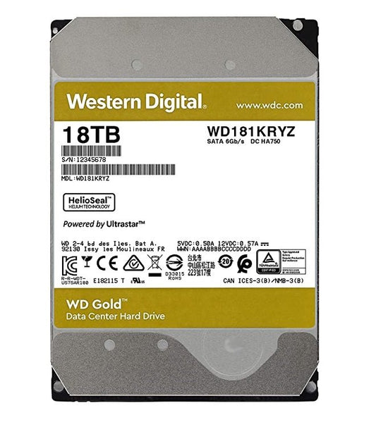 Western Digital Gold Enterprise 18TB SATA 6Gb/s - WD181KRYZ