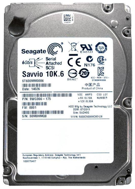 Seagate Savvio 10K.6 600GB 10000RPM 64MB Cache - 9WG066-175