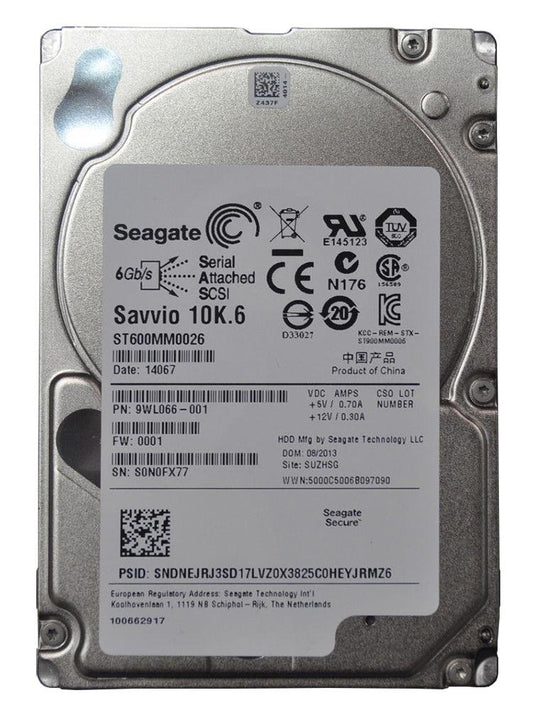 Seagate Savvio 10K.6 600GB 10000RPM 64MB Cache - 9WL066-001