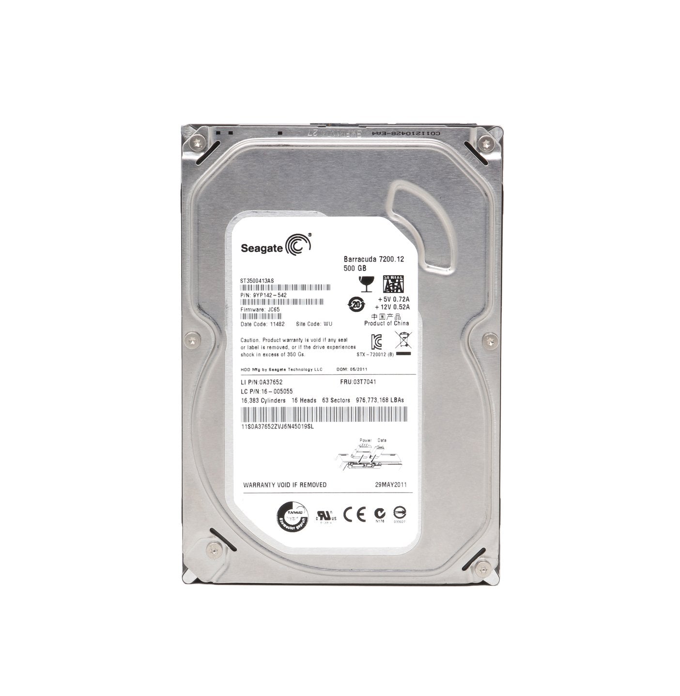 Seagate BarraCuda 7200.12 500GB SATA 6Gb/s 7200 - 9YP142-543