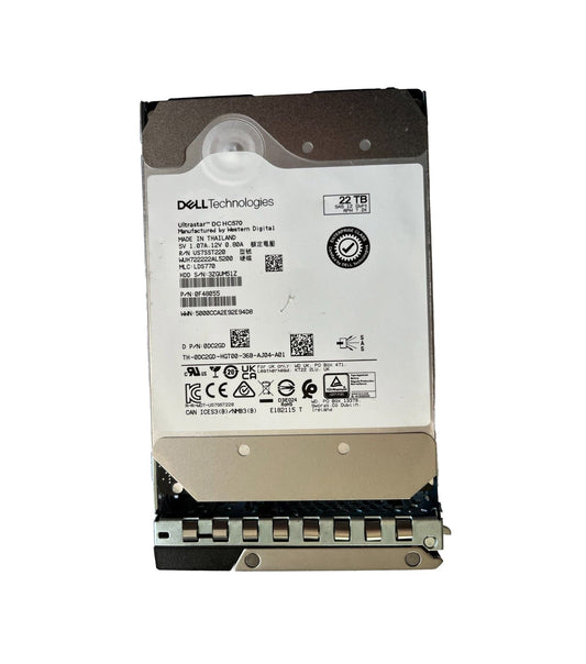Dell 22TB SAS 12Gb/s Hot Swap 7200RPM (512e) 3.5-inc - DC2GD