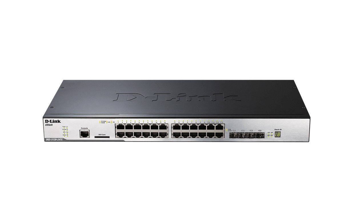 D-Link xStack 24-Ports 10/100/1000BASE-T Eth - DGS-3120-24TC