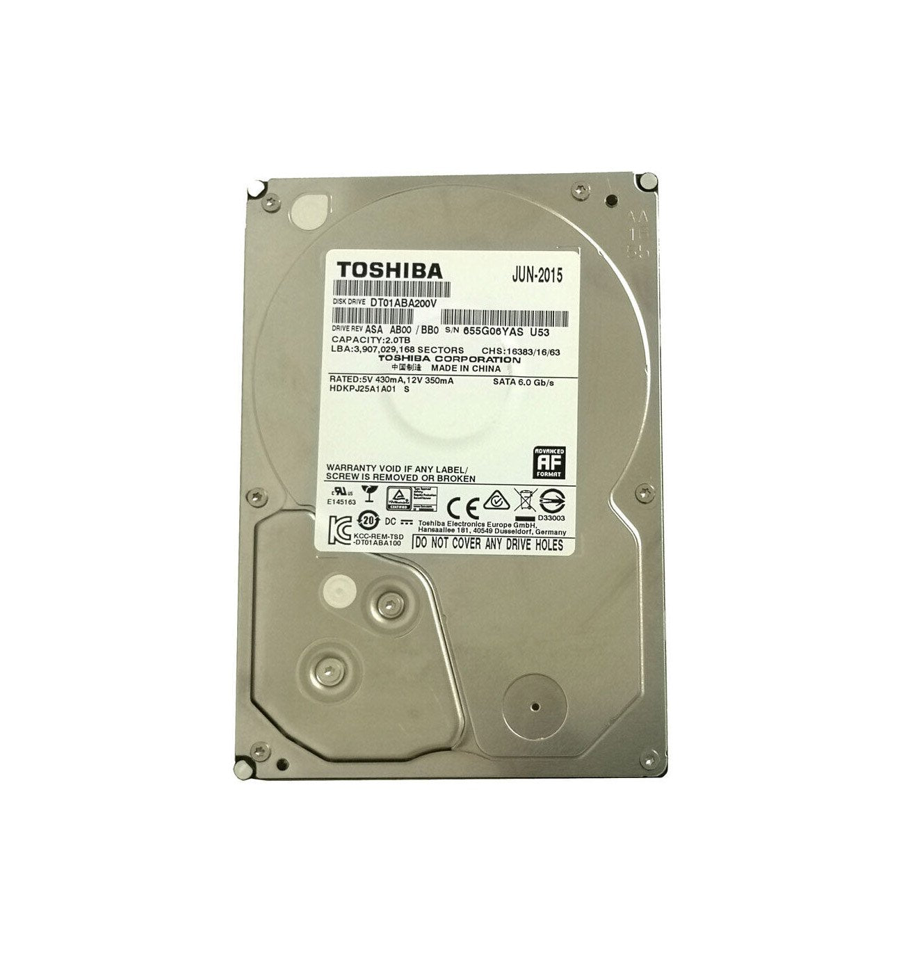 Toshiba Surveillance DT01-V 2TB SATA 6Gb/s 570 - DT01ABA200V