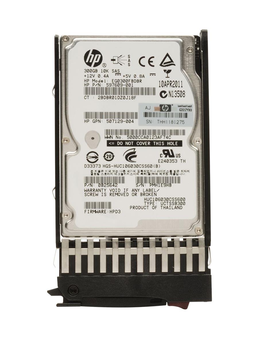 HP 300GB 10000RPM SAS 6Gb/s Dual Port Hot-Swap - EG0300FBDBR