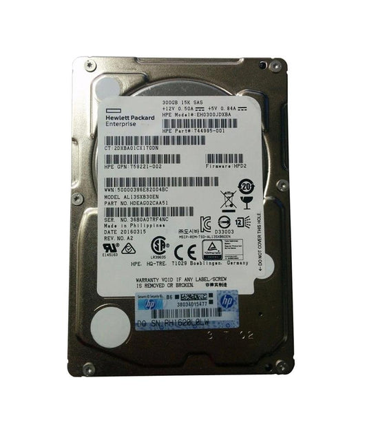 HP 300GB 15000RPM SAS 12Gb/s Dual Port 2.5-inc - EH0300JDXBA