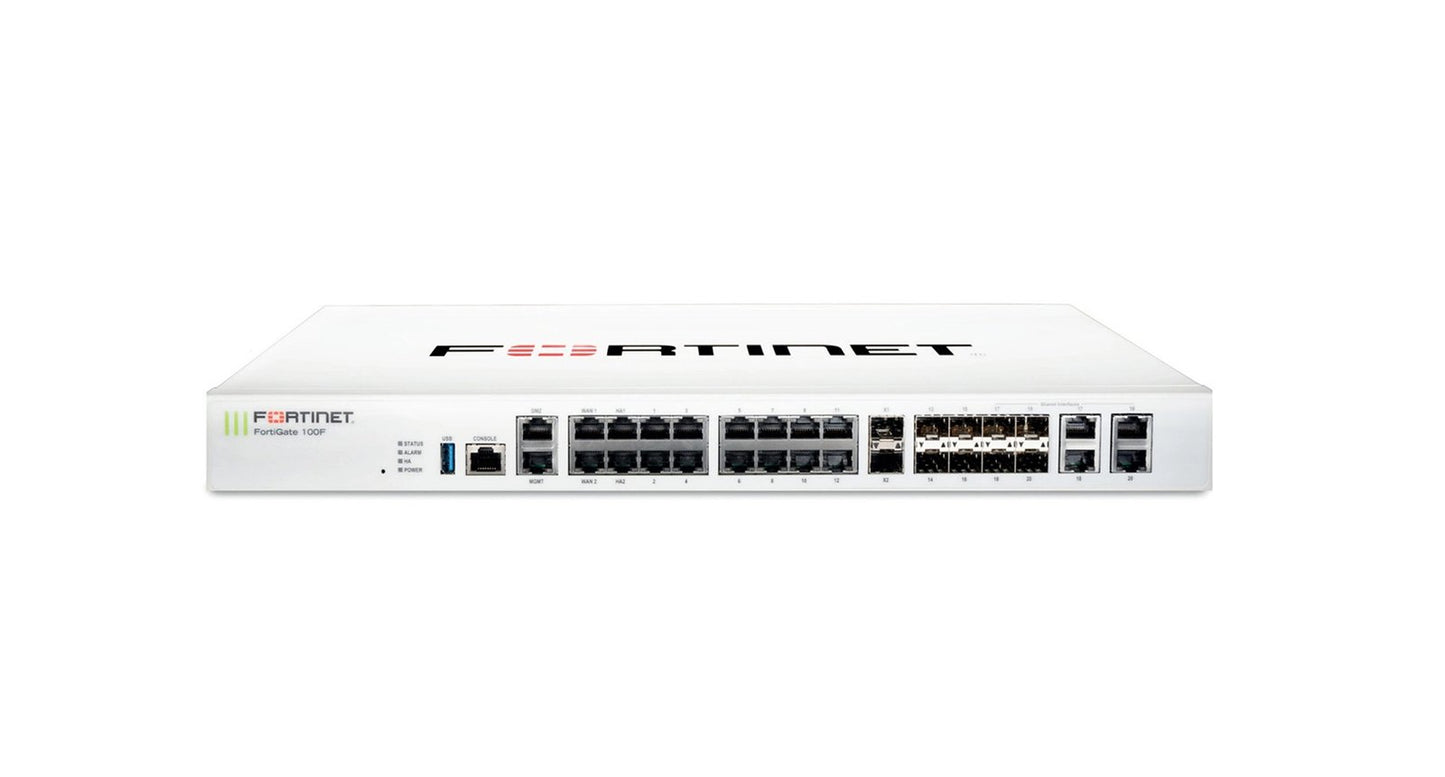 Fortinet FortiGate 100F 12-Ports 10/100/1000BASE-T - FG-100F