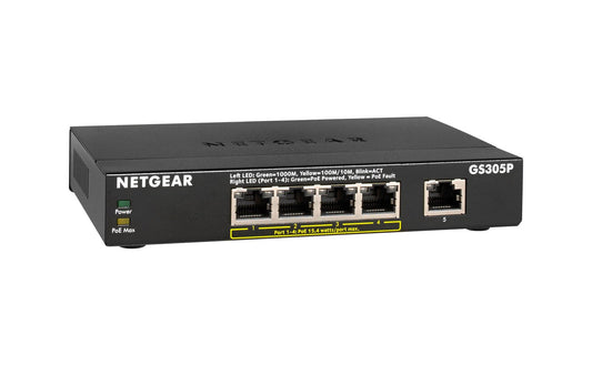 Netgear GS305P 5-Ports 2.5GBASE-T Ethernet N - GS305P-300NAS