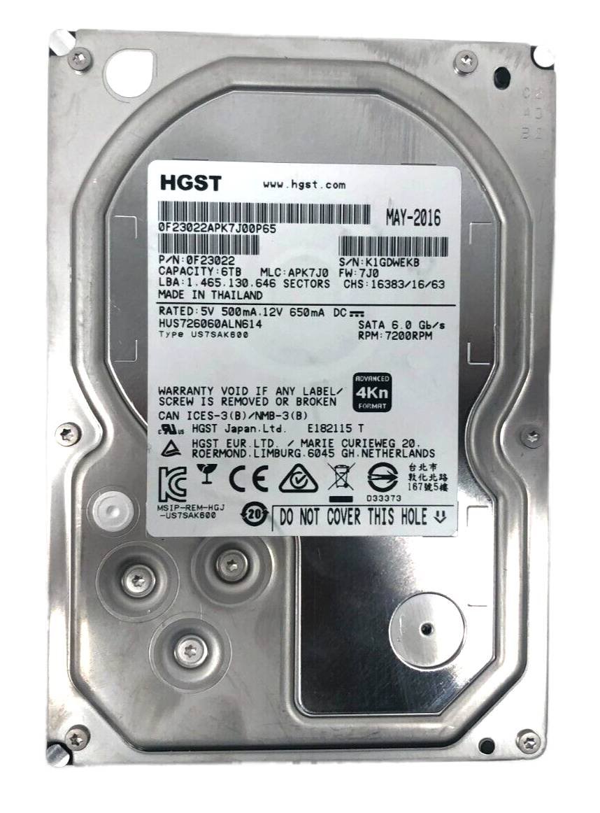 Hitachi Ultrastar 7K6000 6TB SATA 6Gb/S 72 - HUS726060ALN614