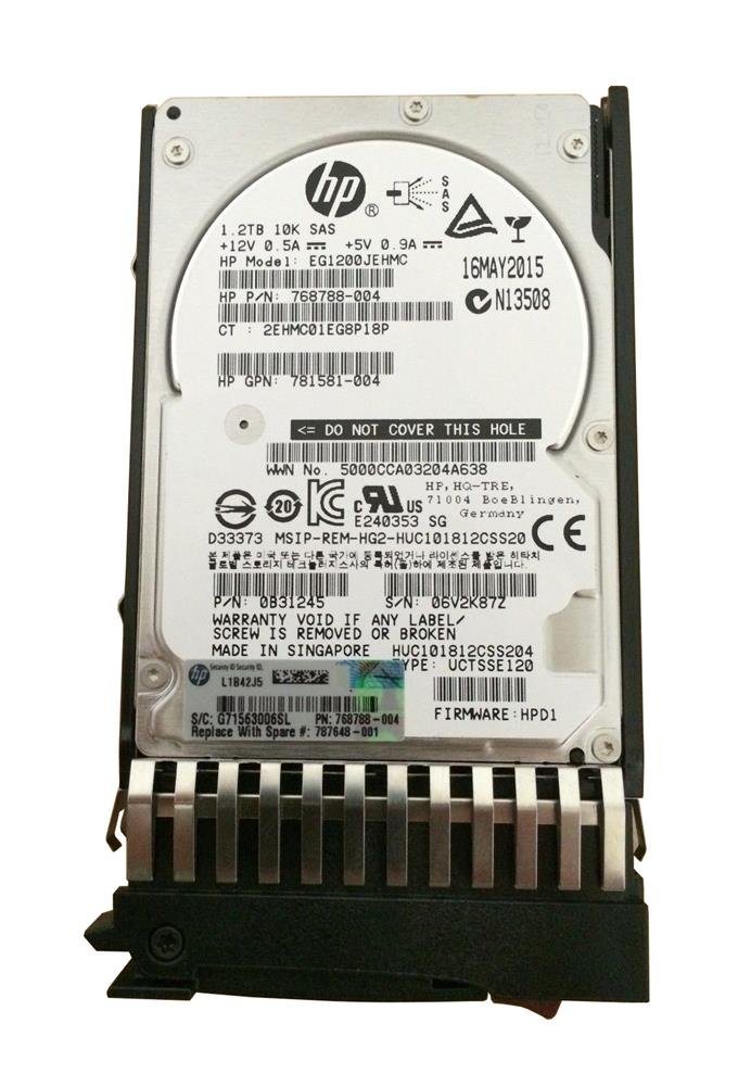 HPE 1.2TB SAS 12Gb/s Hot Swap 10000RPM 2.5-inch Int - J9F48A