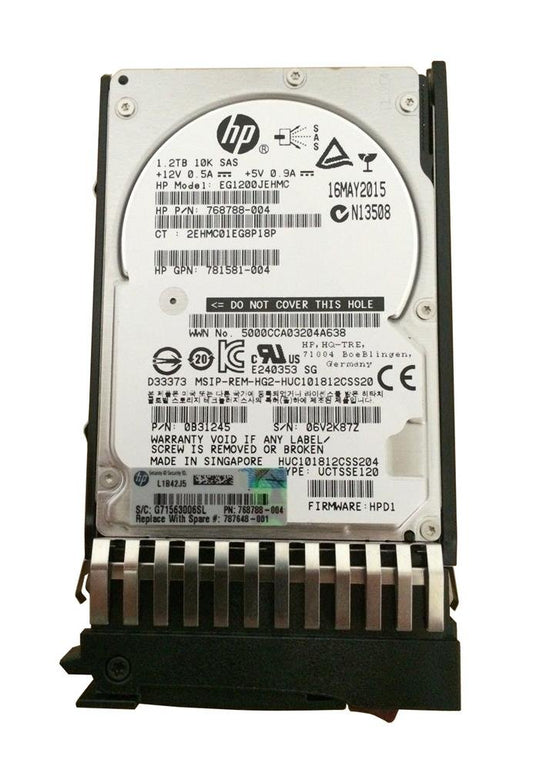 HPE 1.2TB SAS 12Gb/s Hot Swap 10000RPM 2.5-inch Int - J9F48A