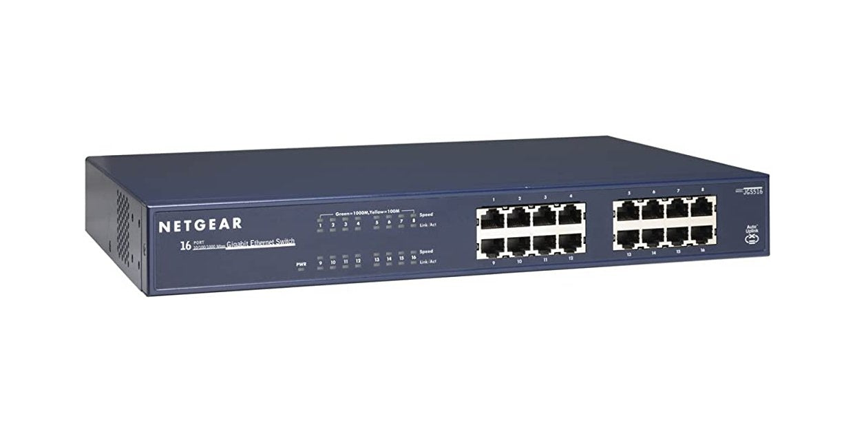 NetGear ProSafe 16-Ports 10/100/1000BASE-T Ethern - JGS516NA