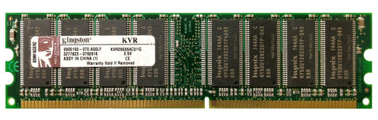 Kingston 1GB 266MHz DDR PC-2100 Non ECC CL2 - KVR266X64C2/1G