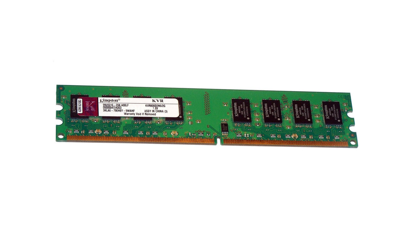 Kingston 2GB 800MHz DDR2 PC2-6400 Non-ECC CL - KVR800D2N6/2G
