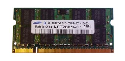 Samsung 1GB 667MHz DDR2 PC2-5300 Non-ECC - M470T2953EZ3-CE6