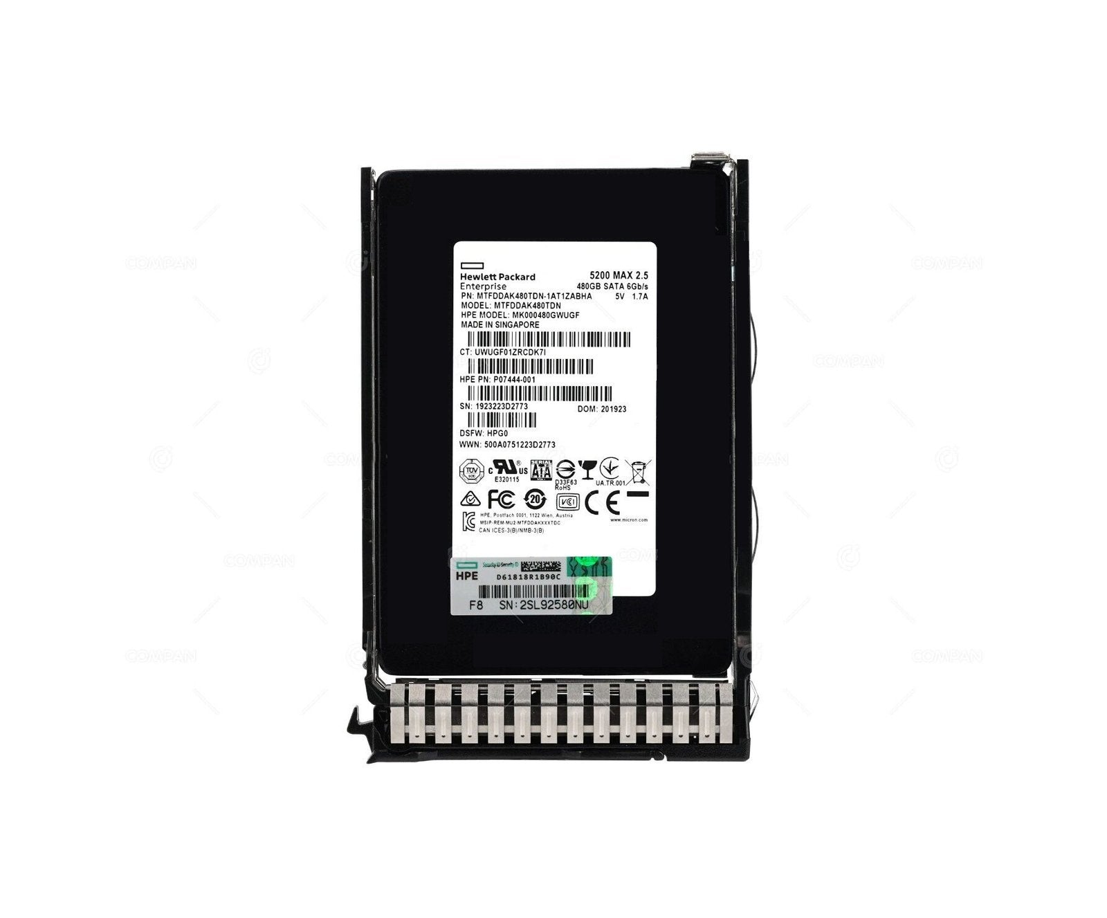 HP 480GB SATA 6Gb/s Hot Swap Mixed Use Digit - MK000480GWUGF