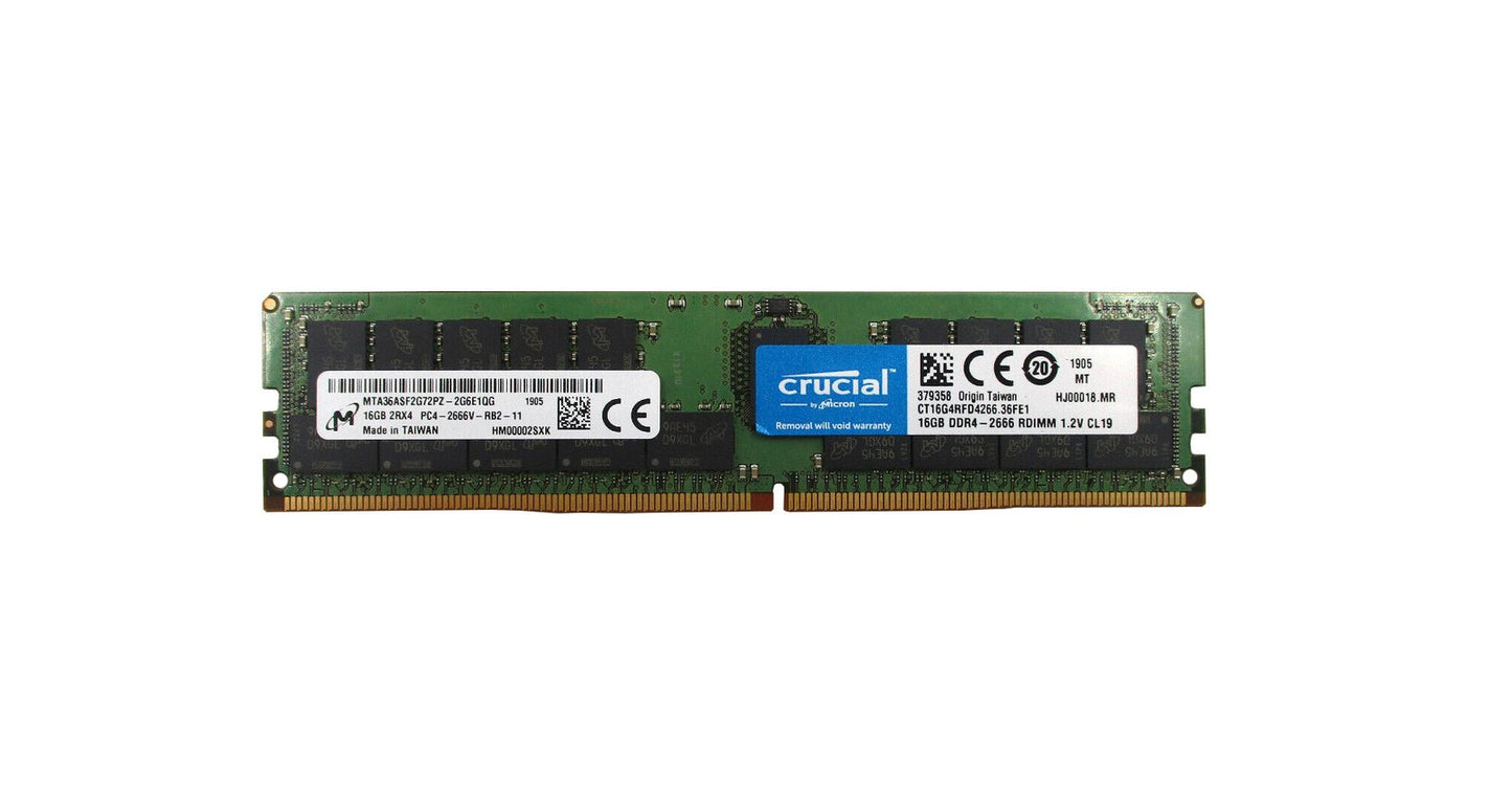 Micron 16GB 2666MHz DDR4 PC4-21300 - MTA36ASF2G72PZ-2G6E1QG